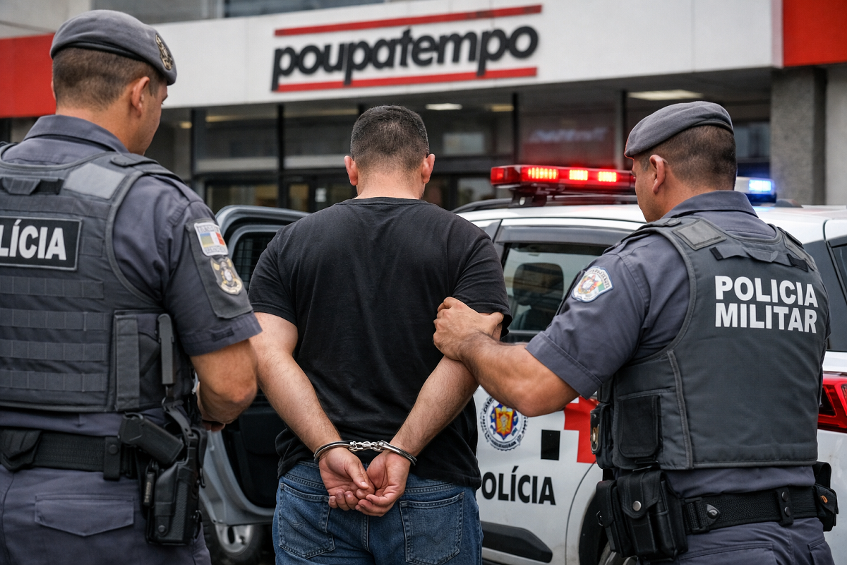 PROCURADO PELA JUSTIÇA É DETIDO NO POUPA TEMPO EM ARARAS SP