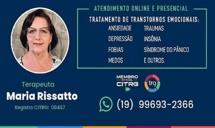 MARIA RISSATO - TERAPEUTA TRG - ARARAS SP