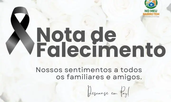 NOTA DE FALECIMENTO - SEGUNDA-FEIRA - 13/04/2026 - ARARAS SP